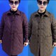 New autumn and winter women's cotton warm jackets for middle-aged and elderly mothers, trendy mid-length lapel cotton tops