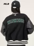 khoác bomber nam MLB chính thức Yu Shuxin cùng phong cách dành cho nam nữ cặp đôi phong cách đại học len áo khoác bóng chày 23 phong cách mùa đông mới JPV06 áo khoác nỉ nam Đồng phục bóng chày