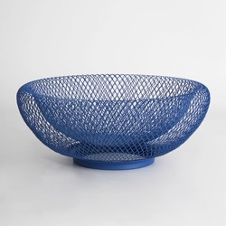 Creative Iron Bird's Nest Klein Fruit Basket, Mesh Fruit Plate, Living Room Coffee Table Snack and Dried Fruit Display Plate