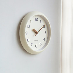 Mjk Clock Simple Cream Style Wall Clock for Living Room Home Use 2025 New Fashion Silent Clock Wall Hanging Creative