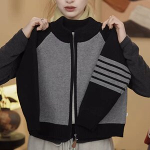 
Girls and boys velvet sweater 2025 winter new children's Korean style thorn cardigan thickened knitted jacket warm top