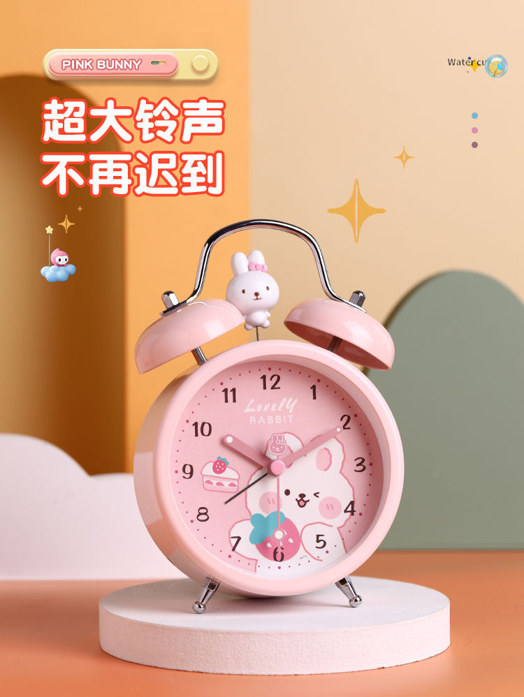 Zunnel ウサギ目覚まし時計 - 女の子＆学生向けの可愛い漫画ダイヤル時計