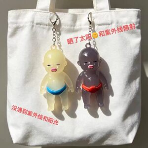 
Ultraviolet color-changing Nasata pendant keychain Heiwa small doll relieves anxiety and works toy toy