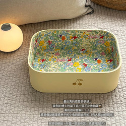 Floral Cosmetics Desktop Storage Box Organizer Box Hair Accessories Jewelry Multifunctional Storage Box Dressing Table Storage Rack