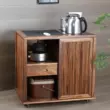 Quả óc chó tủ trà di động ấm đun nước tích hợp xe đựng trà gia đình bằng gỗ chắc chắn bàn trà bên tủ bàn trà nhỏ bàn cà phê 