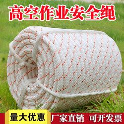 Nylon Rope, Wear-Resistant, White Thick Rope, Steel Wire Core Binding Rope, Climbing Rope, Safety Rope, High-Altitude Work Rope, Insurance Rope