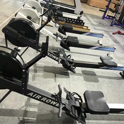 C2 Wind Resistance Rowing Machine Foldable Fitness Equipment for Home and Commercial Use, Intelligent Resistance Adjustment, Silent Fitness Equipment