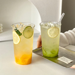 High Temperature Resistant Fruit Tea Glass Cup, Large Capacity, Summer Household Use, Simple American Style Coffee, Special Milk Tea, Lemon Tea Cup