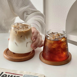 Japanese-Style Mount Fuji Cup, High Aesthetic Value, Household Use, High Temperature Resistant, Simple, Transparent, Iced Americano, Milk Coffee Cup, Glass Cup