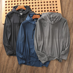 Moisture-absorbing and sweating! Born for exercise! Men's ultra-thin sun protection and quick-drying breathable hooded long-sleeved T-shirt for autumn
