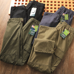 
German quality! Men's outdoor 3D three-dimensional cut loose sports multi-pocket straight work pants casual trousers