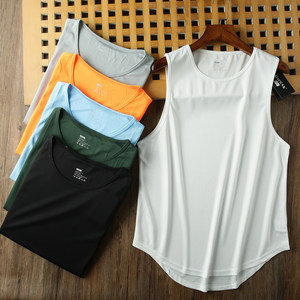 Cost -effective ~ mesh eye fast drying and breathable! Summer men's sports fitness running sleeveless T -shirts, shoulder sweat vest