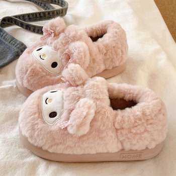 
Cute lamb soft-soled non-slip bag and cotton slippers