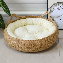 Super Large Cat Nest, Dog Nest, Suitable for All Seasons, Rattan Woven, Trendy Cat Scratching Nest, Cat House, Pet Nest, Cat Nest