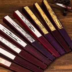 Chinese Style 10inch Silk Large Folding Fan, Traditional Style Folding Fan, Hanfu Handmade Men's Bold Folding Fan, Bamboo Children's Summer Fan