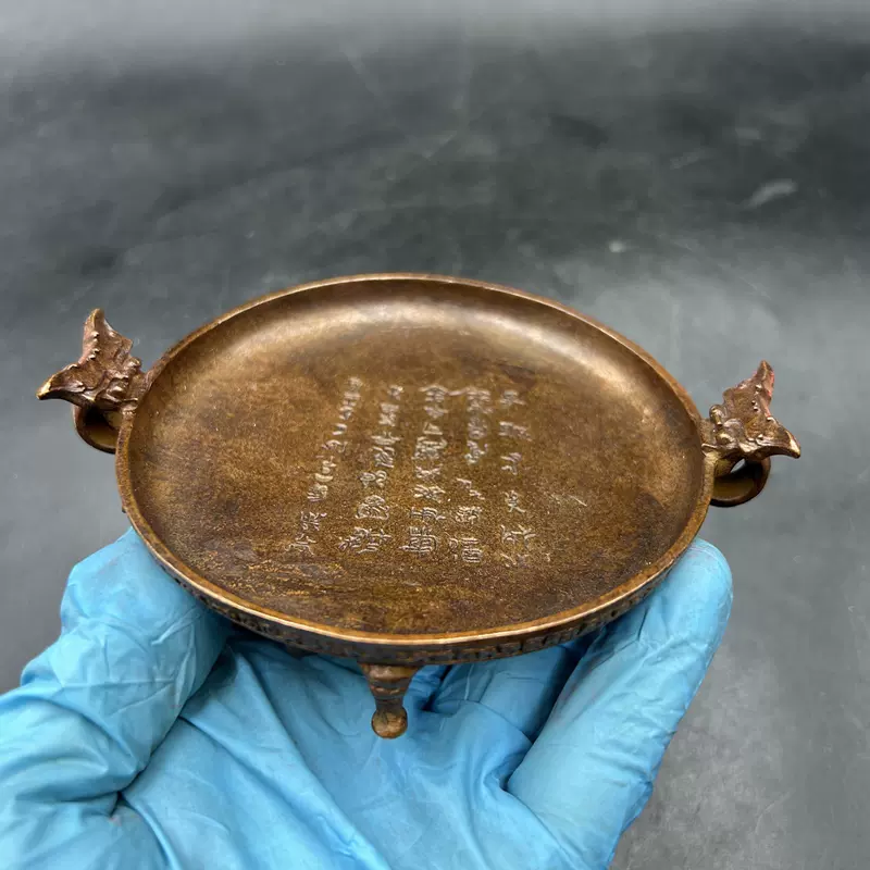 仿古銅器銅壺佛像銅鼎鑑賞收藏銅器銅壺包漿厚道精美銅香爐三腳爐