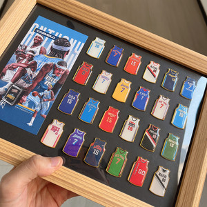 
Anthony random 24 jersey badges solid wood photo frame decorative painting hanging frame desktop table creative fan gift