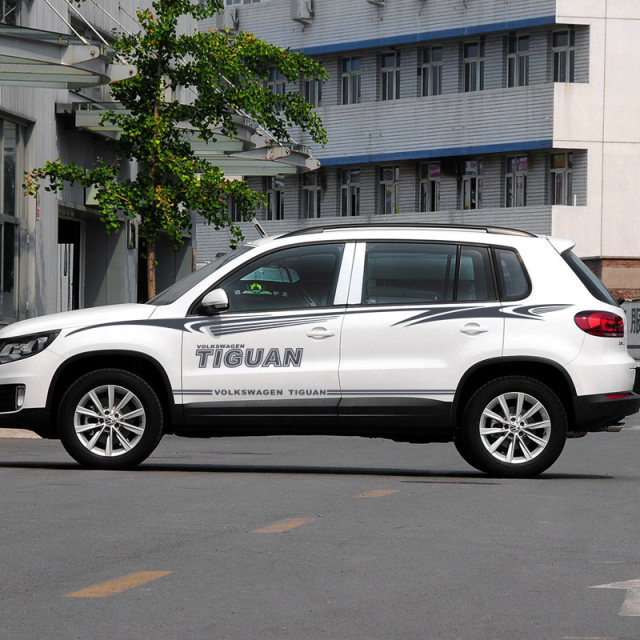 Volkswagen Tiguan Modification Special Car Patch Personalized waistline Pattial Paper Tiguan Tiguan Body Colored Strinking Decoration Lord Skirt Flower
