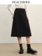 Taiping Bird's waist knitted skirt Ms. 2023 winter elegant slim temperament middle long skirt Ole
