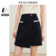 Peacebird Little Flavor Skirt in winter irregular texture feeling waist-hugging A-line short skirt

