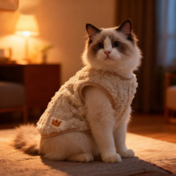 Cat Clothes for Winter, Anti-Shedding, Suitable for Ragdoll, Silver Shaded, Devon Rex, British Shorthair, and Blue Cats, Warm and Thick for Winter