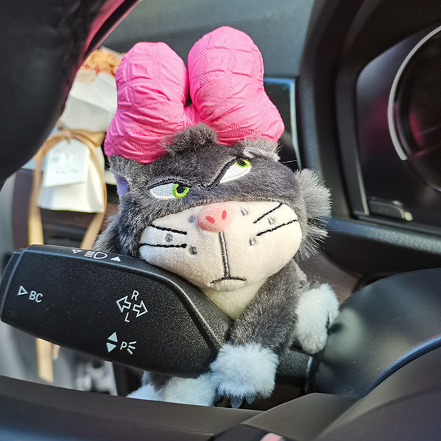 New Car Gear Decoration Car Turn Signal Cute Bear Doll Direction Light Wiper Decor Pink Car Accessories Interior Woman