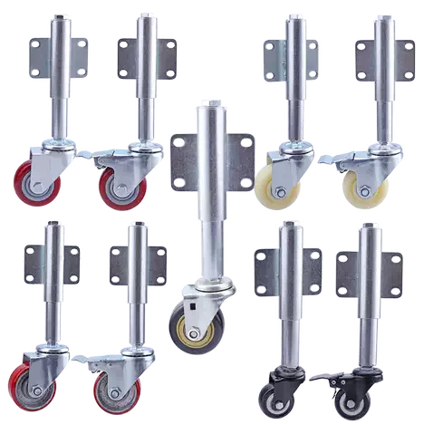 万向轮载重型2寸大门减震器万向轮子减地不平尼龙抗震避震轮弹簧减震伸缩60MM 2