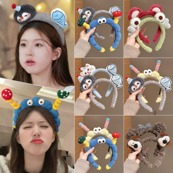 Cute Plush Headband for Women 2026 New Model, Special Headband for Washing Face, Non-Slip, Does Not Fall Off, Hair Clip, Autumn and Winter Hair Accessory