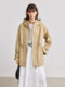 LILY2025 Spring New Women's Loose Casual Waist-Closed One-Hand Long Hooded Trench Coat Jacket
