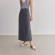 LILY2025 Spring New Women's Clothing Simple Casual Straight Cubes All-match Mid-length Skirt
