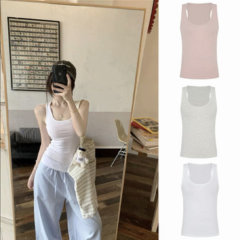 
MosesQueen Moxi Queen Hot Girls I-shaped suspender vest women 2025 summer U-neck sleeveless outer top