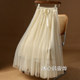 New spring and summer streamer mesh large skirt for women 2025 new small skirt fairy skirt gauze skirt long skirt
