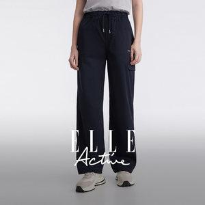 
ELLE Active trendy outdoor straight-leg workwear paratrooper pants, slim sports trousers, fashionable wide-leg casual pants