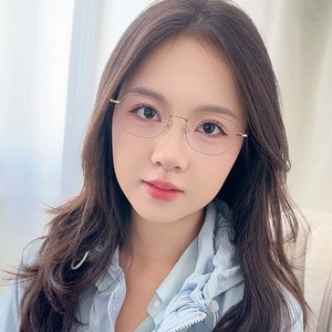 
High-number myopia glasses men and women Japanese pure titanium small face square frame ultra light glasses frame that won't turn green 1260