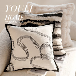 Modern Minimalist High-End Pillow, Light Luxury Cushion, Nordic Fabric Pillowcase for Bed, Living Room, Sofa, Cushion Cover with Insert