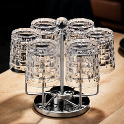 Light Luxury High-End Crystal Glass Whiskey Cup Set, Creative Home-Use High-Value Brandy, Foreign Wine, and Beer Cups