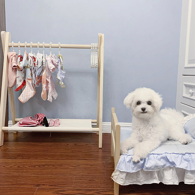Dog Wardrobe Solid Wood Puppy Cat Wardrobe Coat Rack Dog Clothes Rack ...