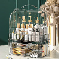 Internet-Famous Cosmetic Storage Box, Large Capacity Dust-Proof Home Dressing Table Skincare Product Light Luxury Storage Rack for Dormitory Desktop