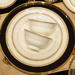 2026 Bowl and Plate Set for Home Use, High-Value Light Luxury Ceramic Bone China Tableware Set, Bowls and Plates, Housewarming Gift
