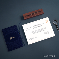 Marryso High-end Customized Velvet Honorary Certificate Graduation Annual Meeting Business Invitation Letter Corporate Holiday Thank You