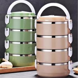 Back-To-School Essentials: Student Cafeteria Insulated Bucket, Office Worker Portable Multi-Layer Insulated Lunch Box, Stainless Steel Bento Box