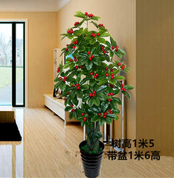 Artificial Green Plants, Fortune Trees, Cherry Trees, Money Trees, Fake Trees, Plastic Flowers for Home, Hotel, and Living Room Display