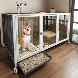 Small and Medium-Sized Dog Cage, Dog Villa with One Bedroom, One Living Room, One Bathroom with Integrated Toilet, Shiba Inu, Corgi, Teddy Pet Cage