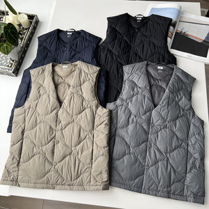 Kitano Ujia Men's and Women's Lightweight Down Portable Vest Curved Pressed Vest 25 Autumn and Winter BY480950