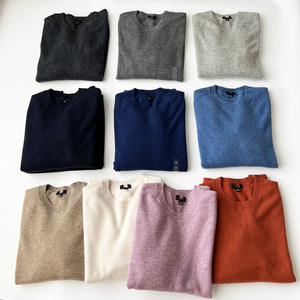 Kitano U Home! Men's and women's cashmere crew neck sweater/long-sleeved sweater comfortable BY9404