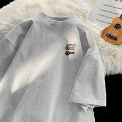 Brand Surplus Clearance Sale ~ Trendy Brand Summer Short-Sleeve T-Shirts for Men and Women, Pure Cotton, Loose Fit Tops