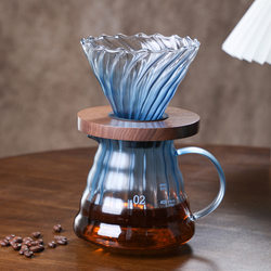 Hand-Brewed Coffee Pot Set, Glass Sharing Pot, Hand-Brewed Coffee Pot, Coffee Filter Cup Set, Cloud Pot, Coffee Brewing Equipment