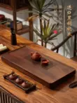 khay gỗ decor Fenyang cao cấp Nam Mỹ quả óc chó màu đen gỗ nguyên khối khay trà Kung Fu văn phòng nhà bộ trà pha khô bàn thoát nước lưu trữ muỗng gỗ