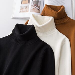 
Turtleneck sweater men's 2025 autumn and winter new knitted sweater plus velvet thickened inner top and bottoming shirt for men