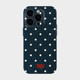 
Polka dot denim blue suitable for iPhone16 Apple 17 promax mobile phone protective case new case 15 autumn and winter huge and beautiful 14 simple Korean ins style 13 niche will not hit the shell art